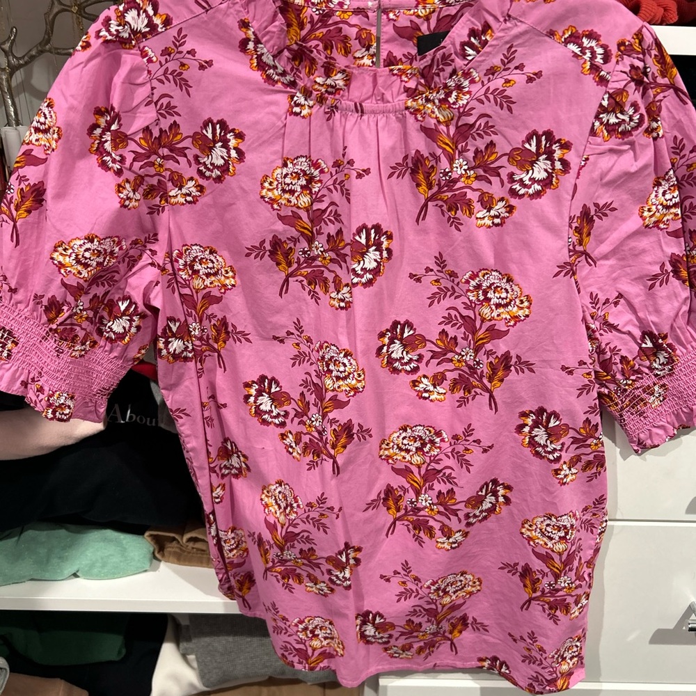 J. Crew Pink Floral Top